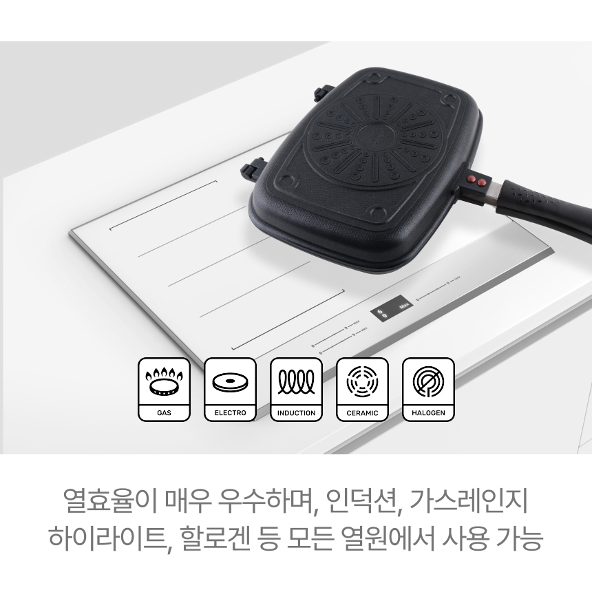 인덕션 IH 분리형 양면팬 다용도 팬 생선구이 국산 - 상세 이미지 3