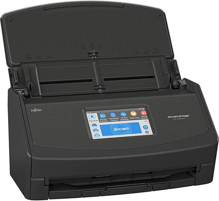 [해외]후지쯔 스캔스냅 iX1500 컬러 듀플렉스 문서스캐너 터치스크린 Mac PC용(2020년에 출시된 블랙 모델) 묶음배송가능