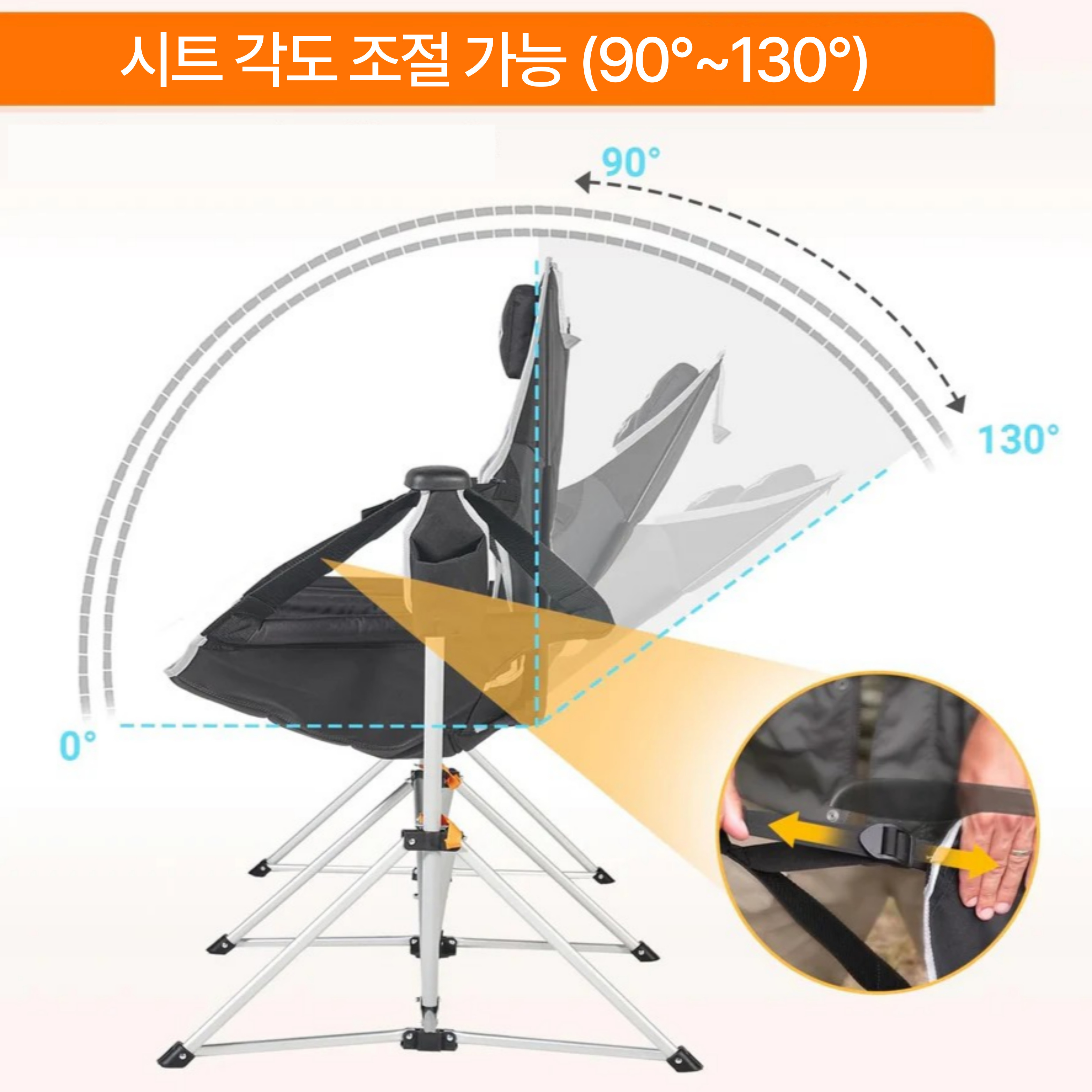 킹캠프 접이식 듀얼 해먹 캠핑의자 다용도 야외 흔들 의자 KC2437 ORCHID C30 - 상세 이미지 4