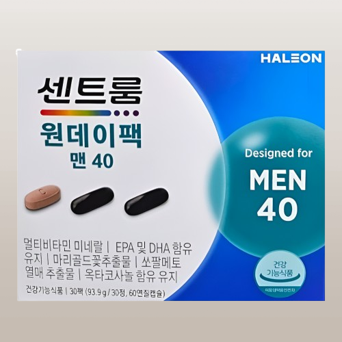 센트룸 원데이팩 맨40 쏘팔메토 옥타코사놀 30정X1개 - 상세 이미지 2