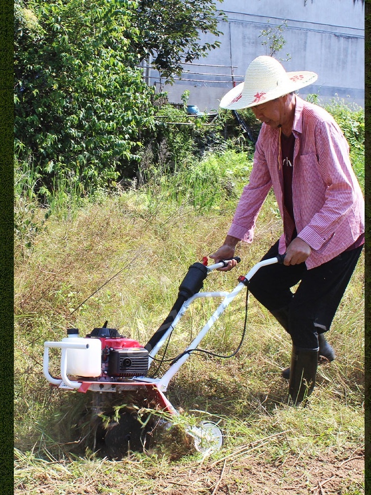 농업관리기 밭가는기계 소형 고랑파기 승용 잔디 경운기 제트 2행정+표준느슨한흙바퀴 - 상품 이미지