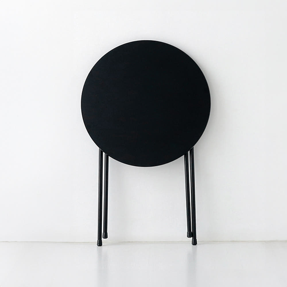 HOMATO 접이식테이블 라운드 D60 래치드블랙 4057.1573