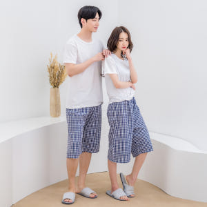 [에이원] 커플잠옷 시어서커 7부 하의 팬츠 파자마 잠옷 바지 착용 후기 | 사이즈/핏 총정리 - 상품 이미지 2