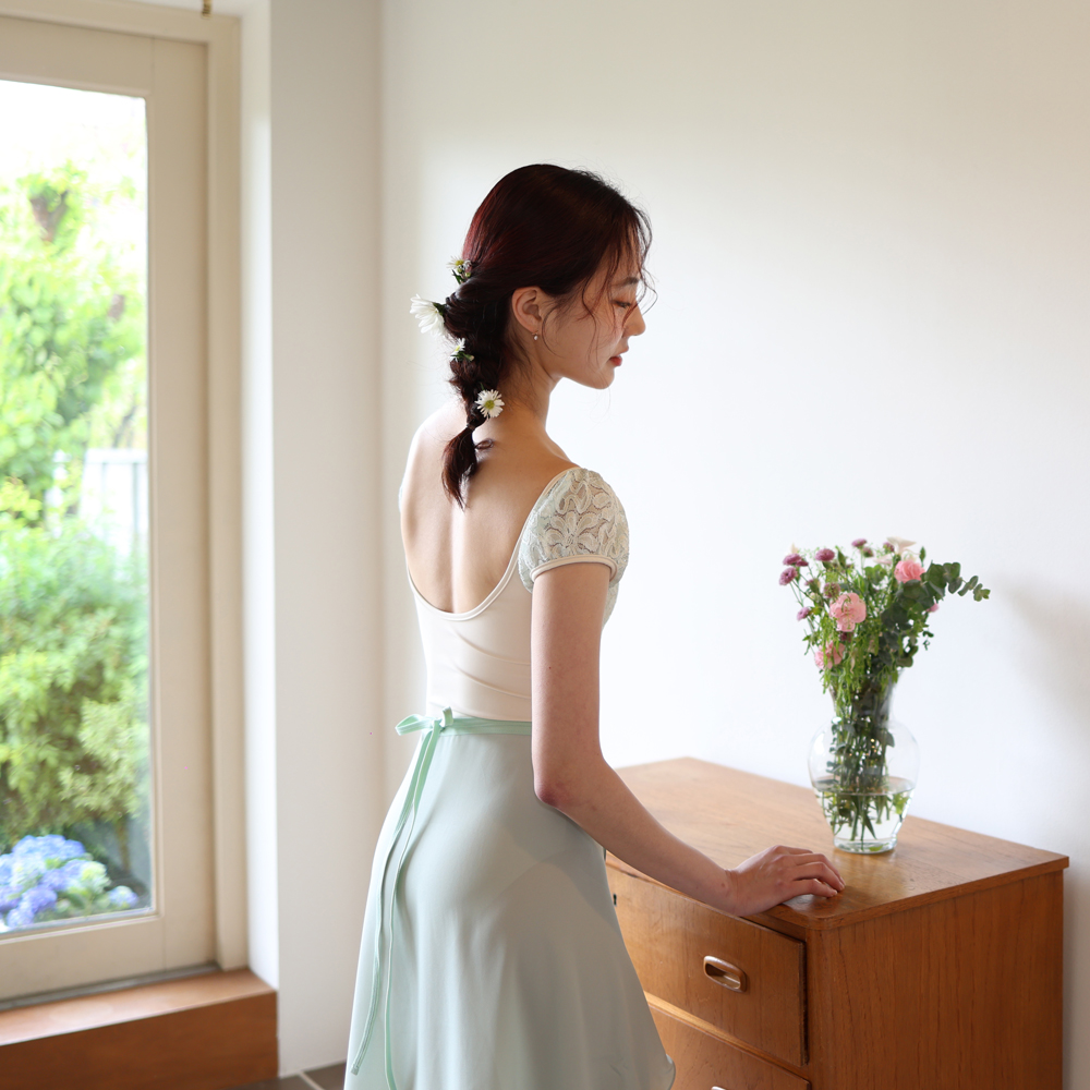 일레르 Aurora 레오타드/ 피스타치오크림, 성인발레복 - 상세 이미지 2