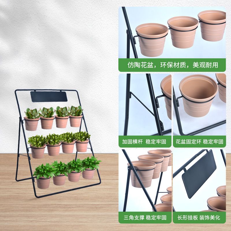 인테리어 철제 3단 벽선반 화분랙 장식장 벽걸이 원목 무타공 수납 무지주 거실 책장 다용도 - 상세 이미지 3