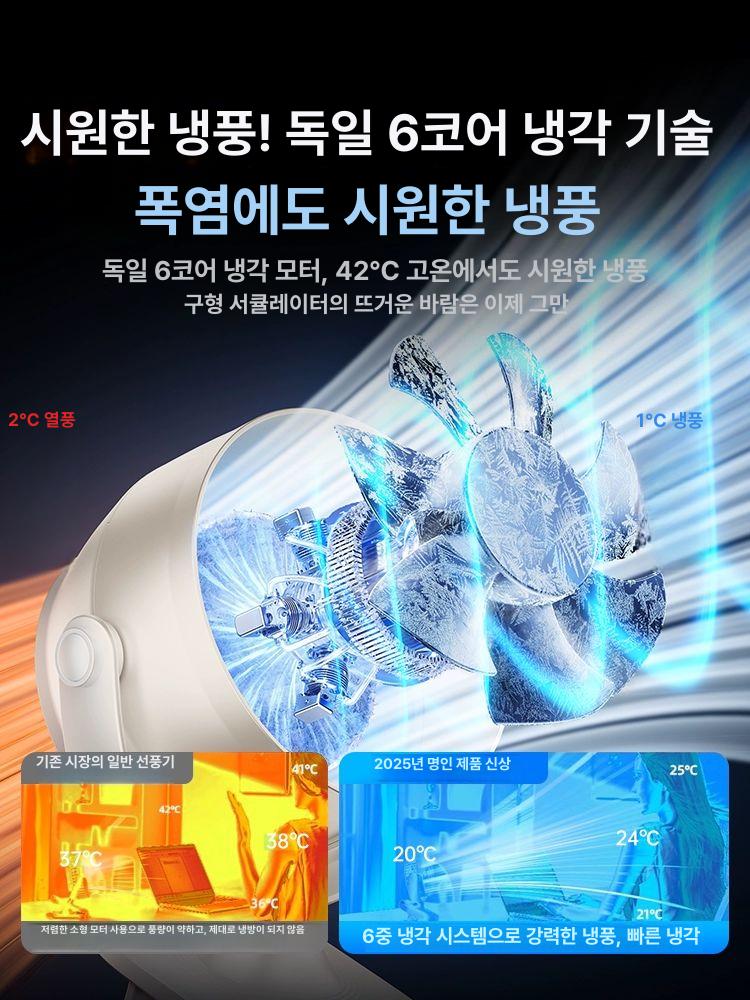 USB 소형 데스크탑 선풍기 미니선풍기 탁상선풍기 휴대용선풍기 미니소 무선선풍기 아이스 화이트 16 냉풍 - 상세 이미지 3