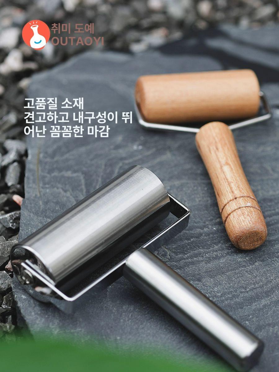 도구 롤러 스틱 나무 롤링핀 밀대 만두피 베이킹 트럼펫밀대 스테인리스 스틸 - 상세 이미지 2