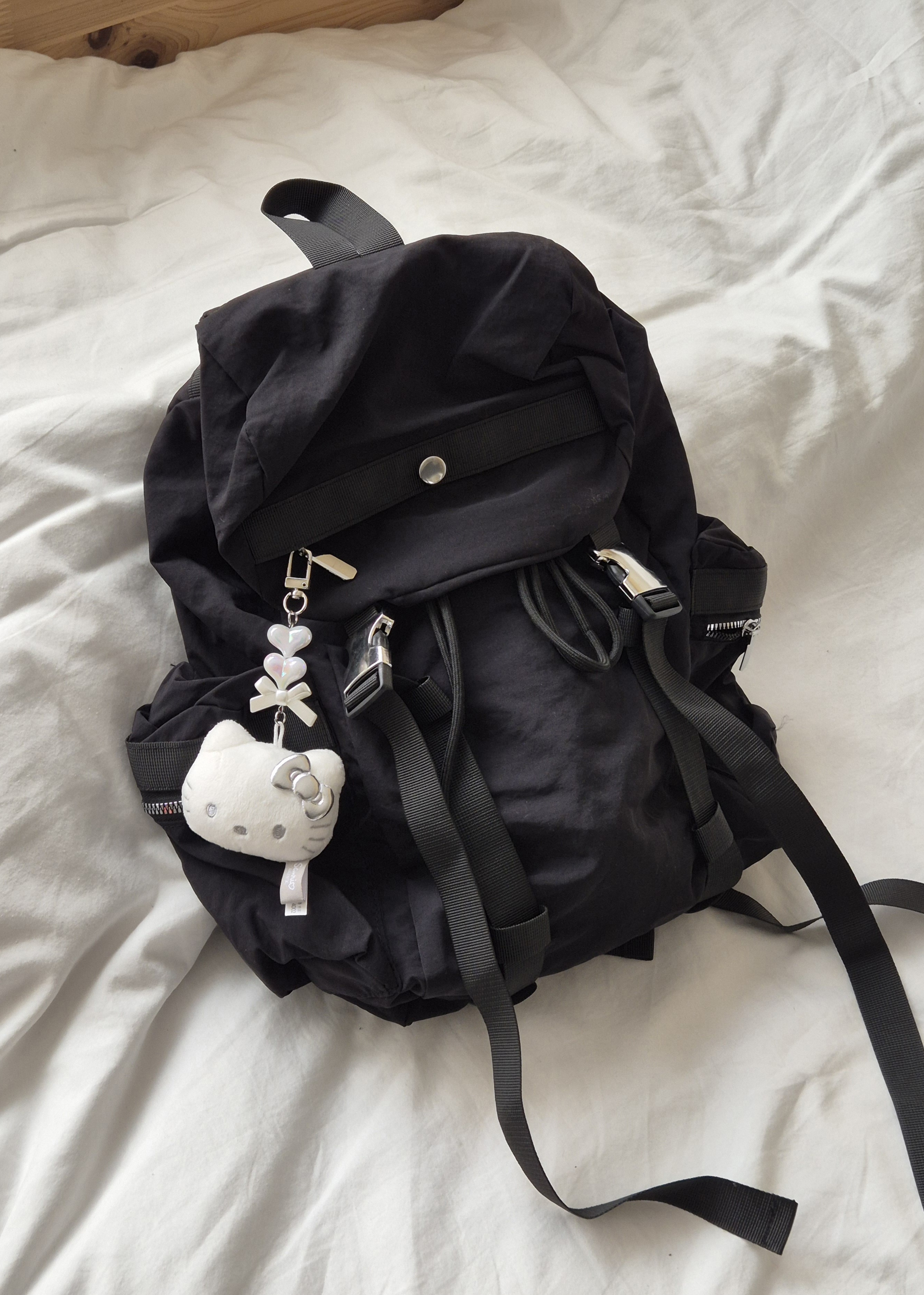 리햅 라펠 소프트 백팩 가벼운 나일론 스트링 데일리 가방