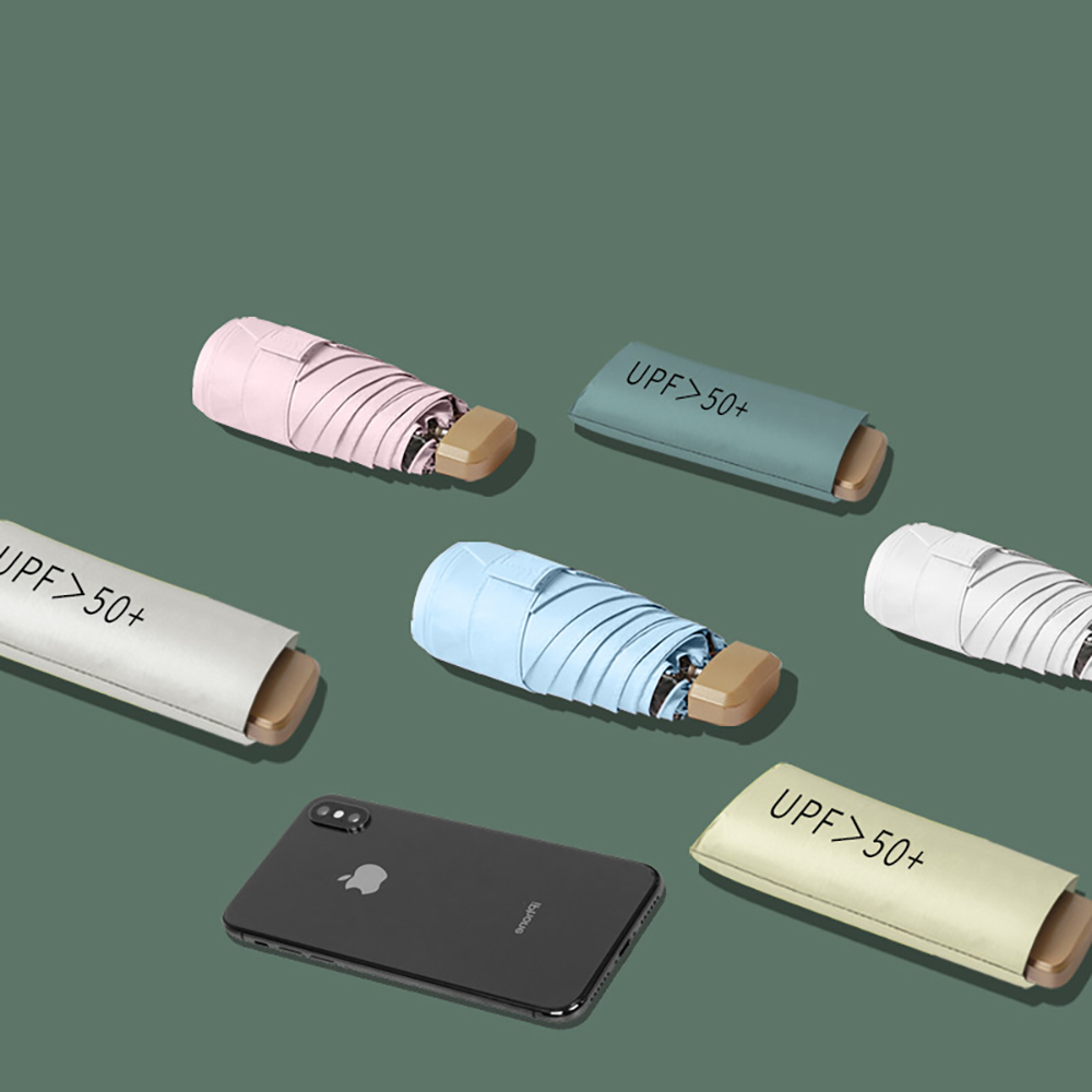 빼다 여름철 휴대용 UV자외선차단암막 5단접이식 초소형 경량 미니 양우산 1+1