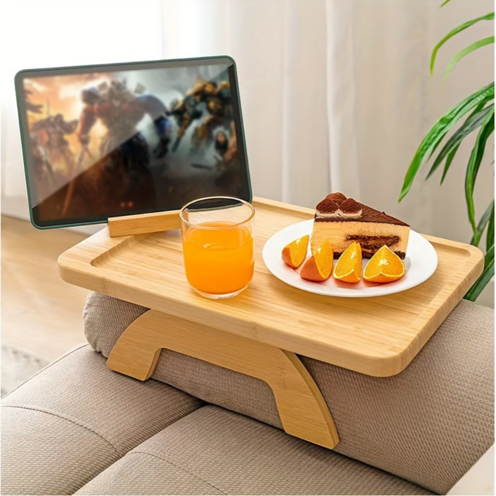 소파 팔걸이 테이블 쇼파 사이드 트레이 우드 선반