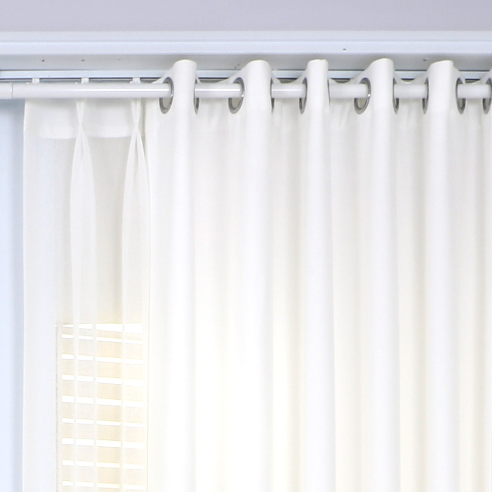 [맞춤] 스톤 항균 3중직 고밀도 암막커튼 화이트(국내산 ) 핀형/아일렛형