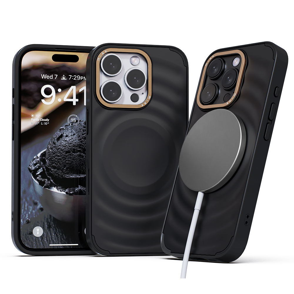 미아크 스쿱 맥세이프 케이스 블랙 소르베, 아이폰16 프로 맥스