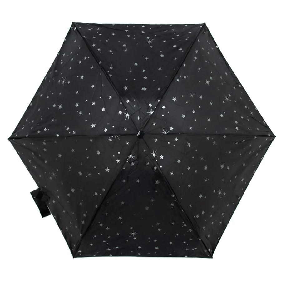 타이니-2 글리터 스타즈 블랙 여성 수동 5단 우산 15cm 160g - 상세 이미지 3