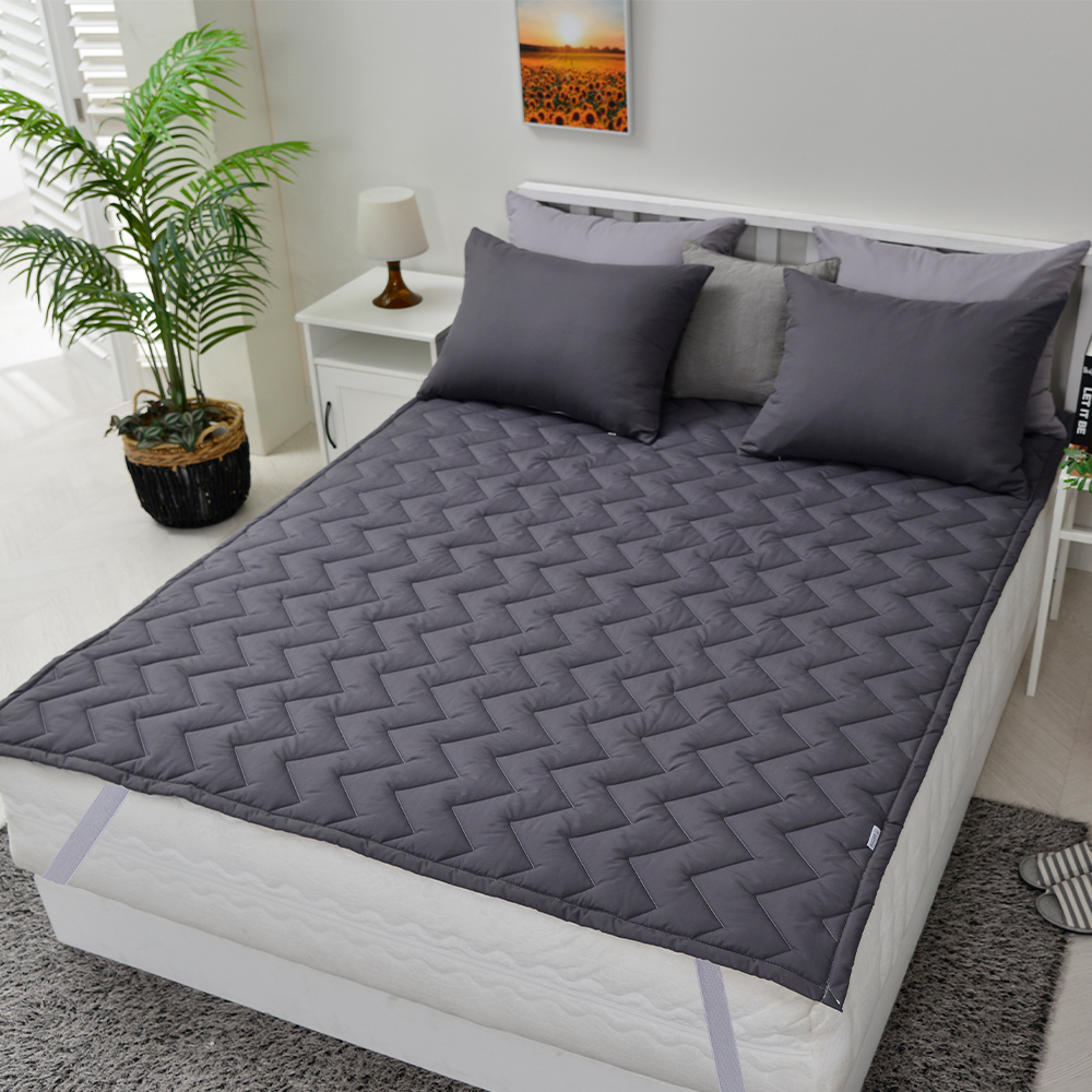 순면 침대패드 고정밴드 매트리스패드 사계절 침대패드ss 차콜