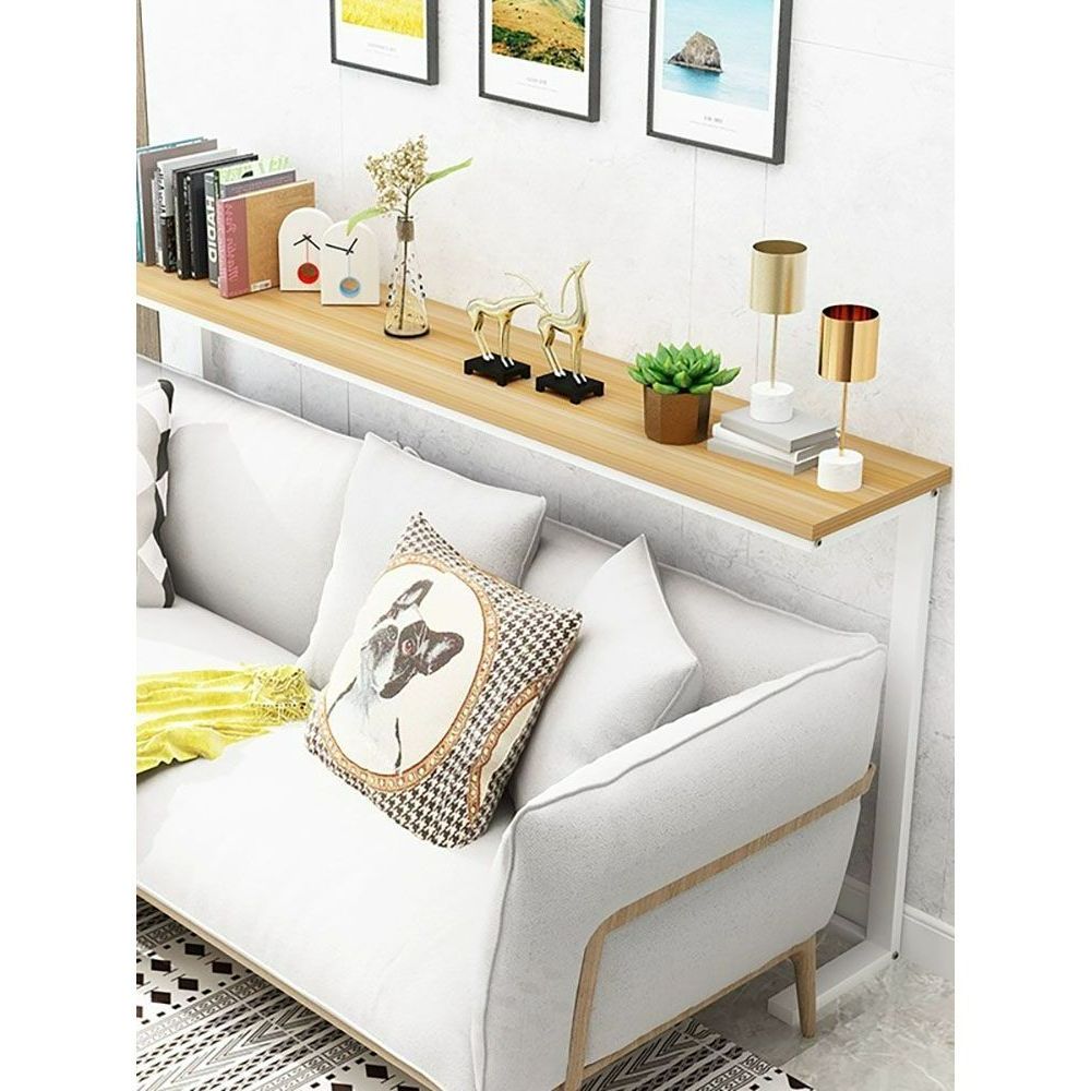 긴 쇼파 뒤 틈새테이블 철제 사이드테이블 긴테이블 베란다 120x20x80 검정 - 상세 이미지 3