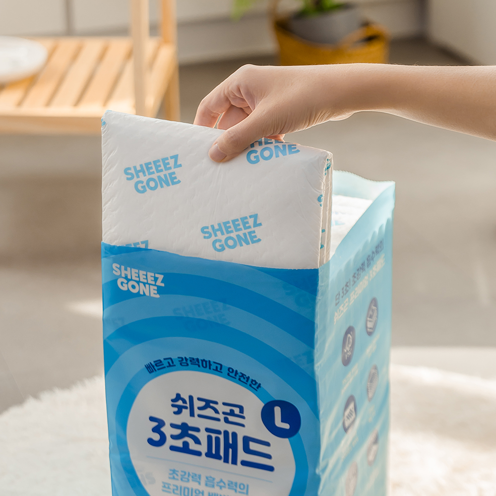 쉬즈곤 강아지 울트라패드 프리미엄 논슬립 고흡수 배변패드 대형, 25매입, 2개 - 상세 이미지 5