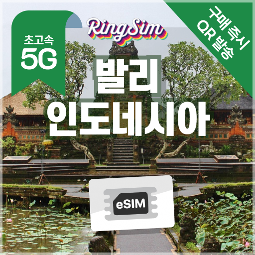 인도네시아 이심 5G 데이터 무제한 발리 자카르타 esim 매일500MB 1일 링심 제품 이미지