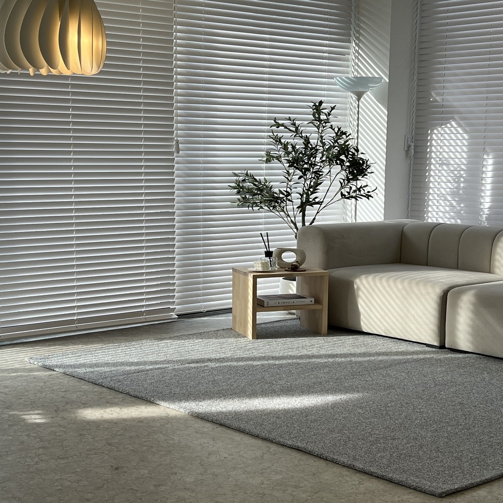 러그 사계절 먼지없는 미끄럼방지 물세탁 단모 사각러그 2color