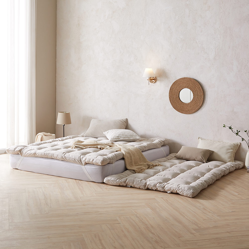 바닥 두꺼운 거실용 바닥용 순면 꿀잠 침실 토퍼