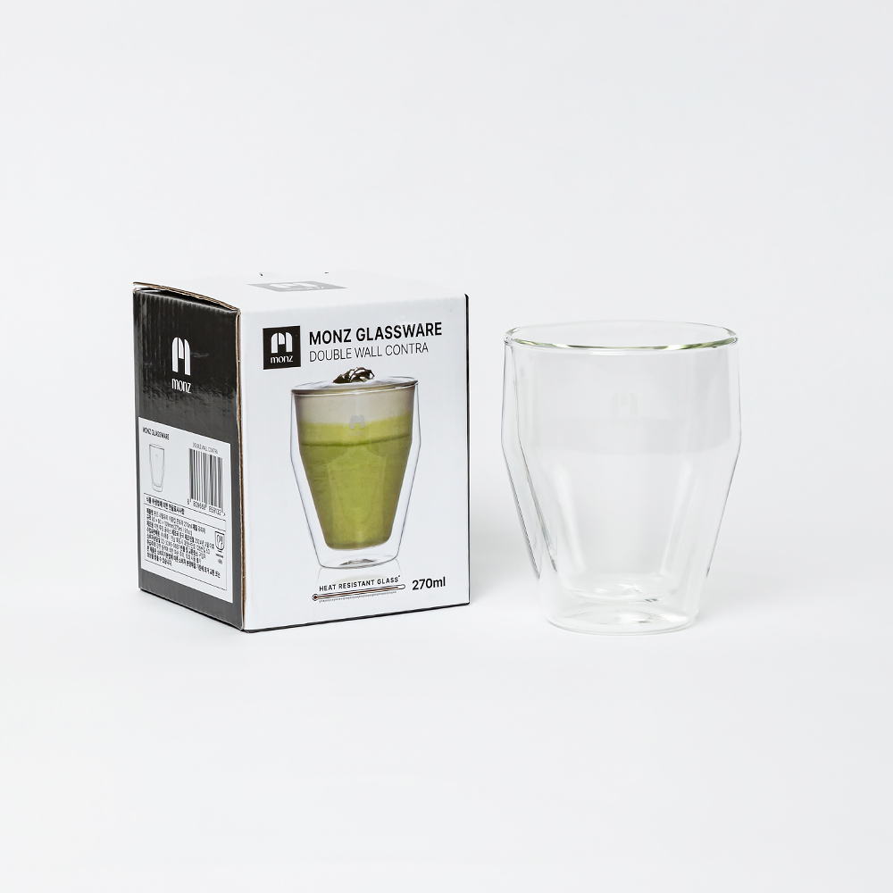 몬즈 더블월 내열유리 이중컵 콘트라 270ml - 상세 이미지 2