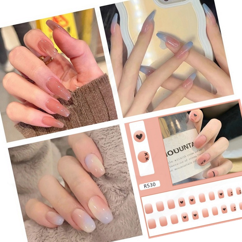 네일팁 광택 젤스티커 매니큐어 손톱꾸밈 반투명 패디큐어 : 광배상점