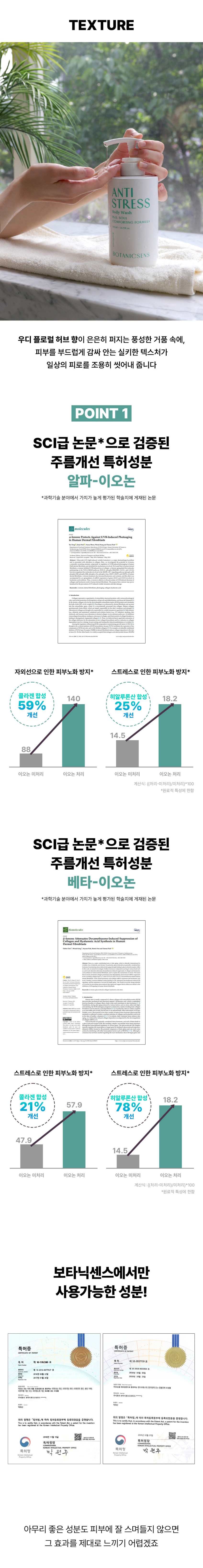 보타닉센스 저자극 비건 주름탄력개선 우디 플로럴향 안티스트레스 바디워시 500ml 판매처 상세 정보 이미지 2