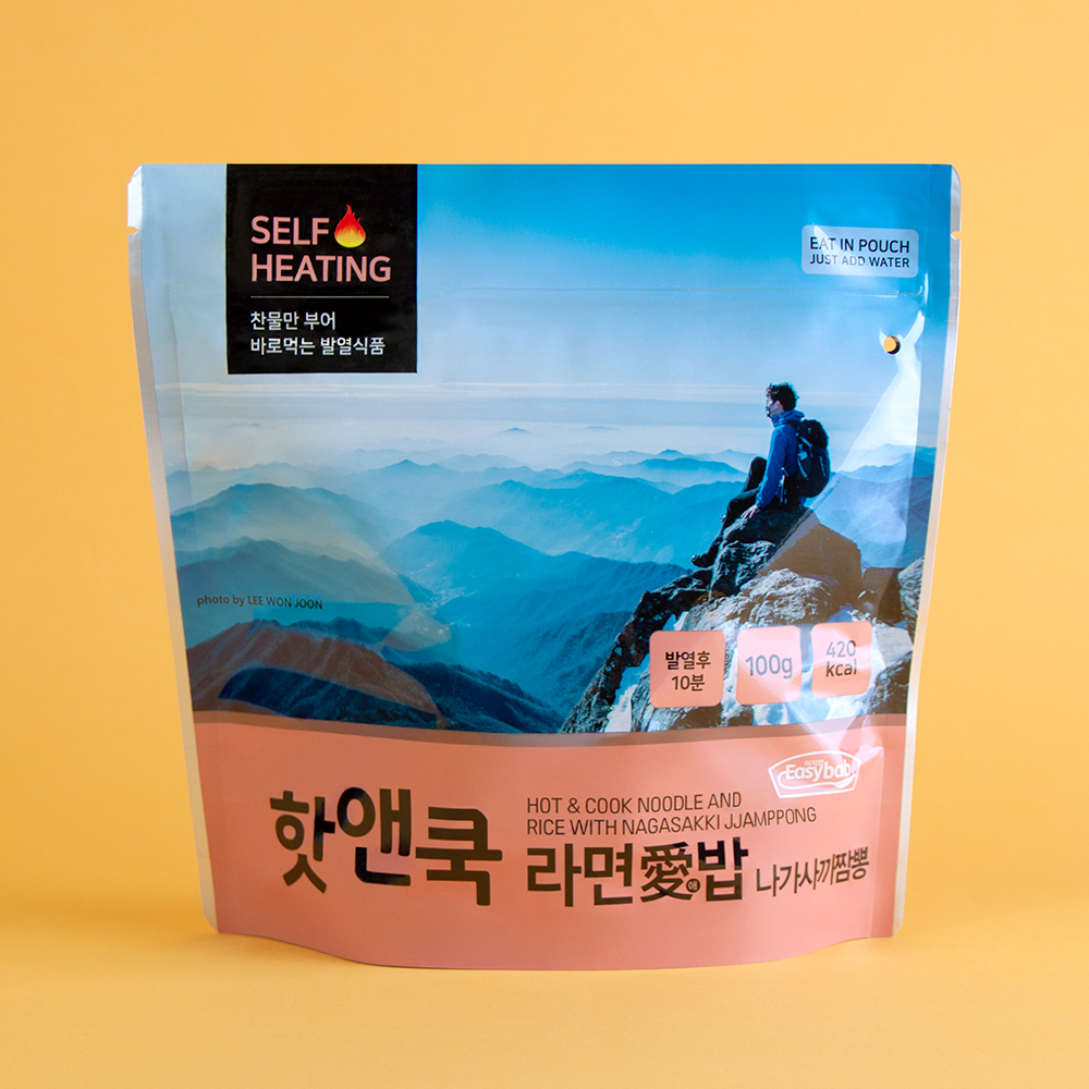 핫앤쿡 라면애밥 나가사끼 짬뽕 발열도시락 비상식량 전투식량 비화식 캠핑 등산 캠핑 - 상세 이미지 2