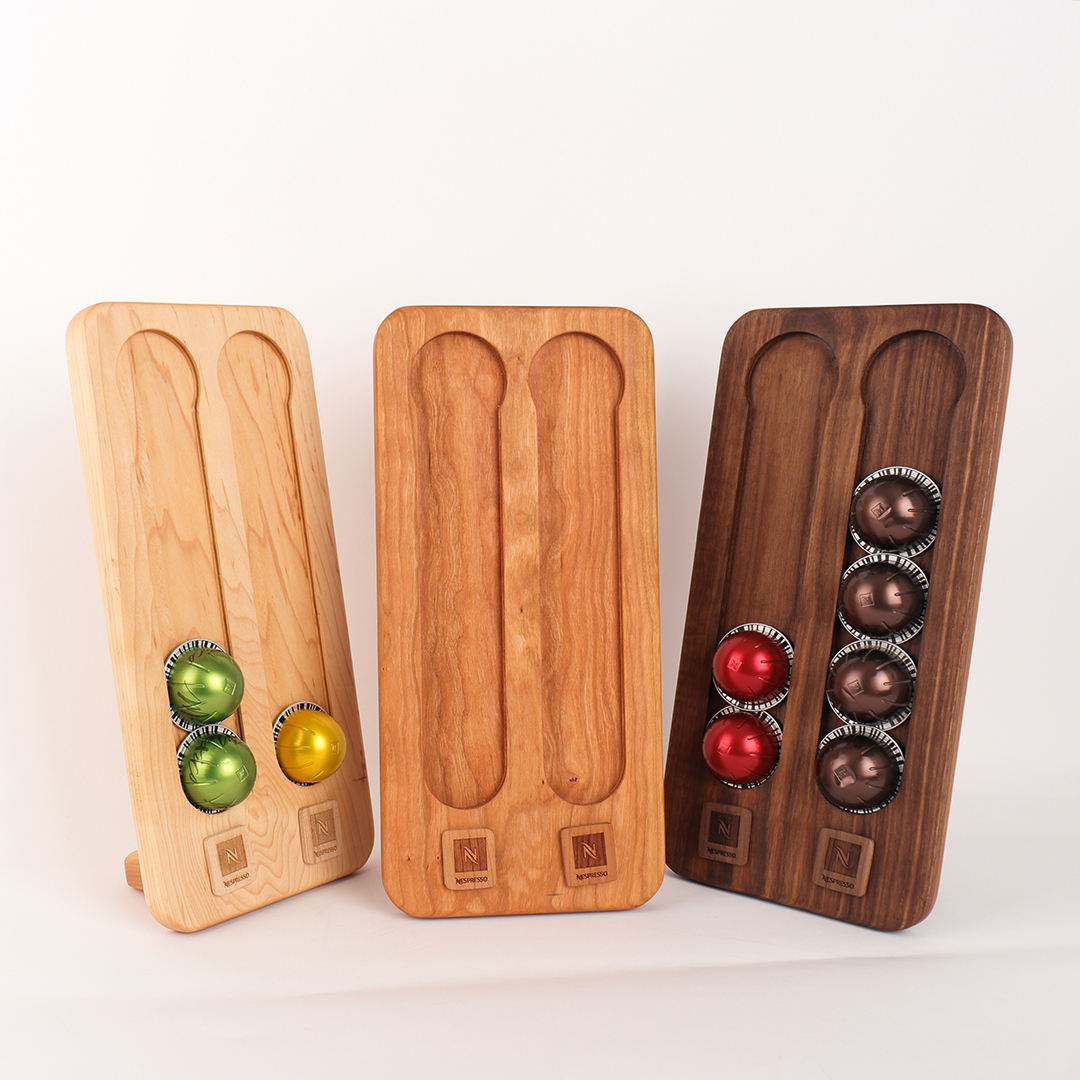 감성모먼트 버츄오 커피캡슐 홀더 우드 스탠드 네스프레소 보관 원목 거치대 2구