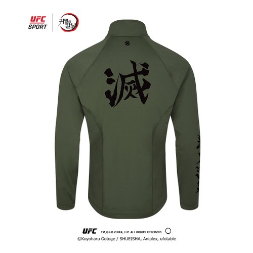 UFC SPORT 귀멸의 칼날 티셔츠, U4LSW2172DK, 다크카키 긴팔 티셔츠, 남자 패션, 신세계 백화점