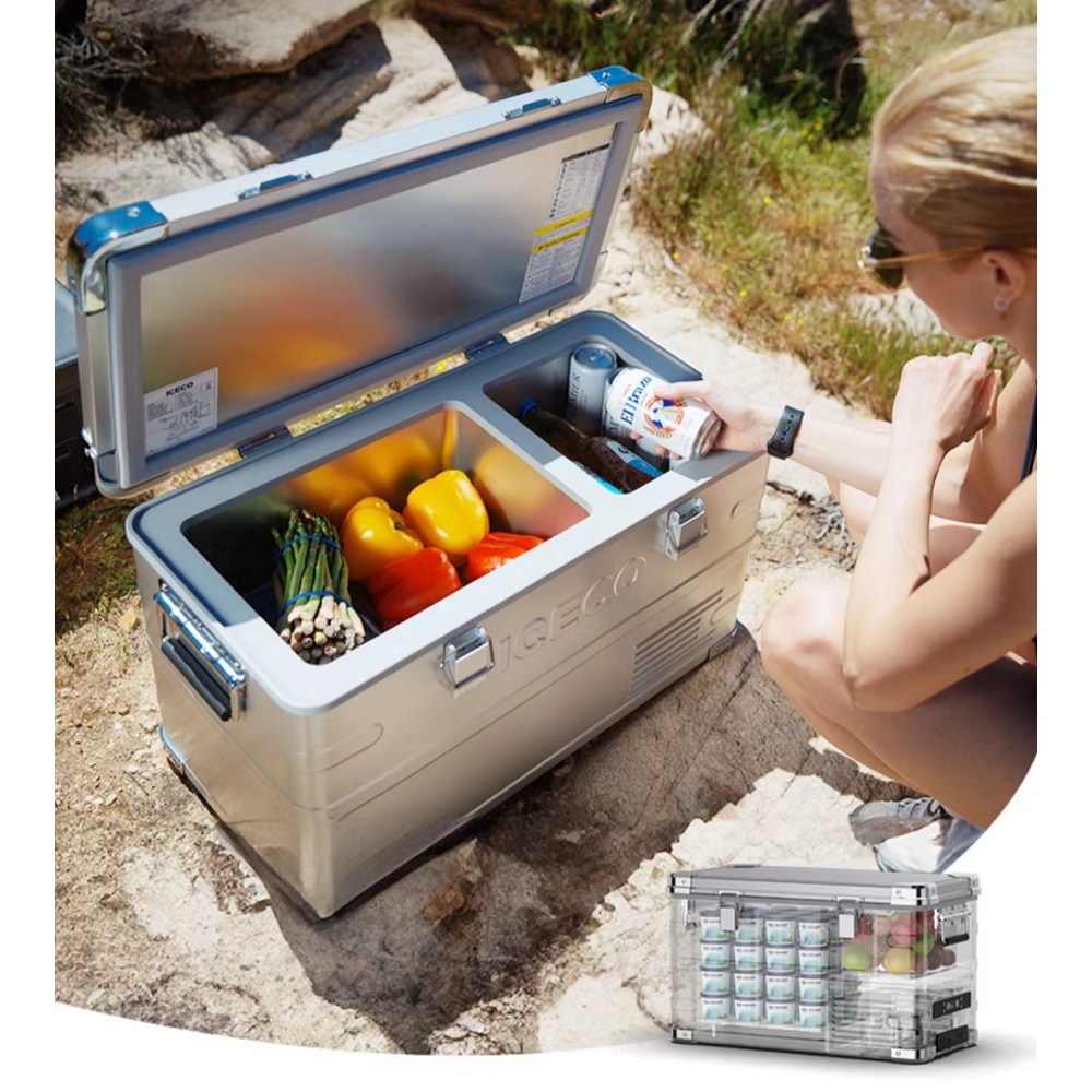 ICECO J20 캠핑용냉장고 20L 관부세포함 받침대제공 야외 이동식 차량용 여행 냉장고 J20(듀얼박스 단일컨트롤) - 상세 이미지 2
