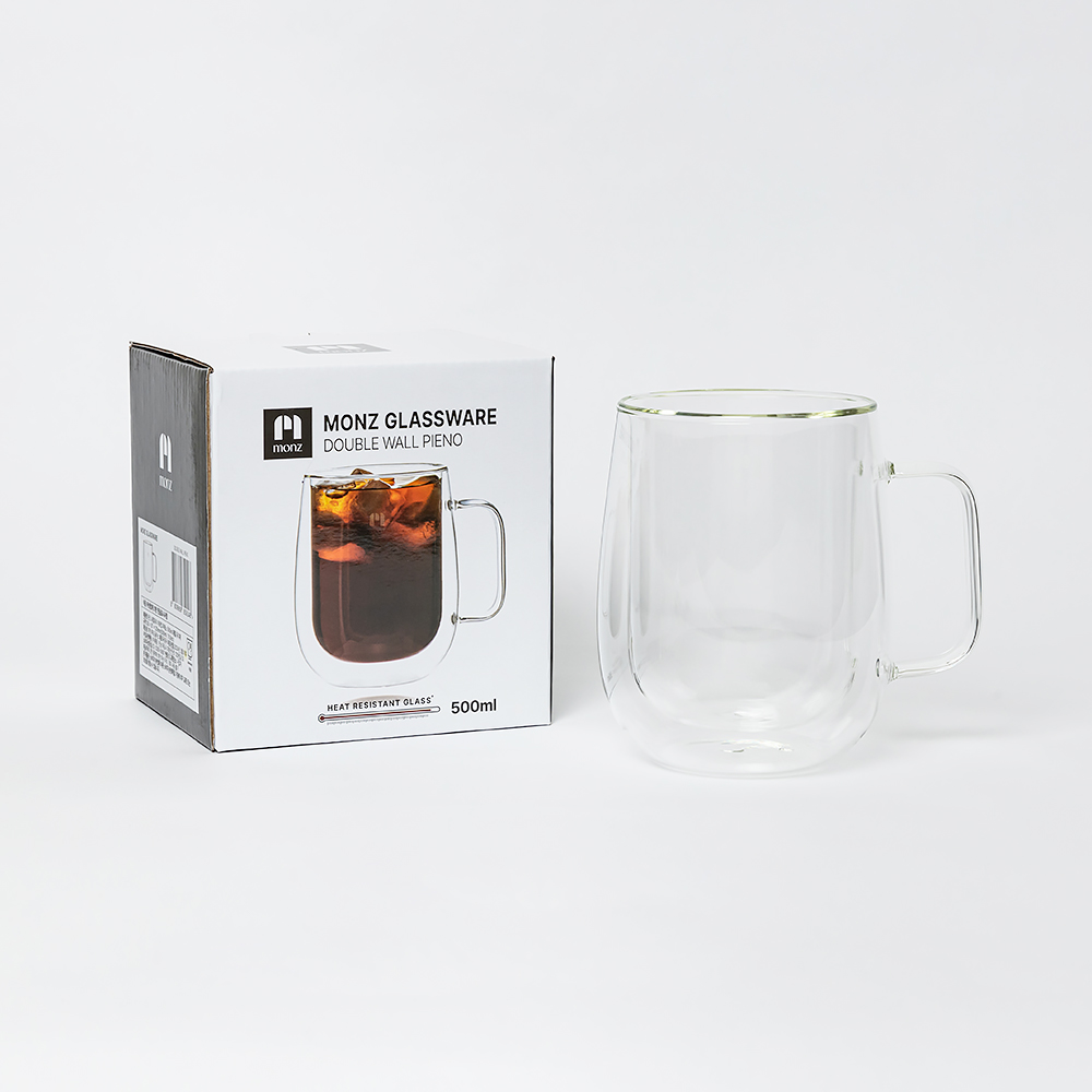 몬즈 더블월 내열유리 이중컵 피에노 500ml - 상세 이미지 2