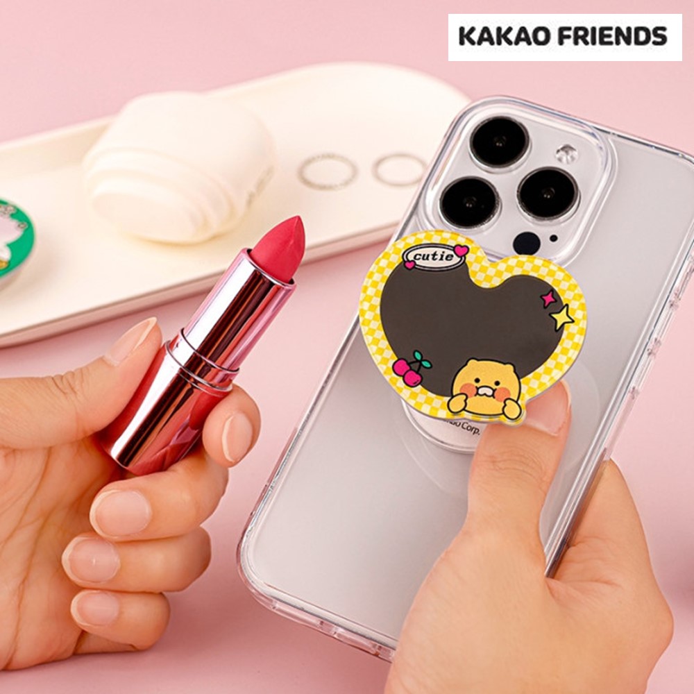 춘식이 그립 톡홀더거치대 스탠드톡 거치대 미러 거울 카카오 굿즈 세이 치즈 하트