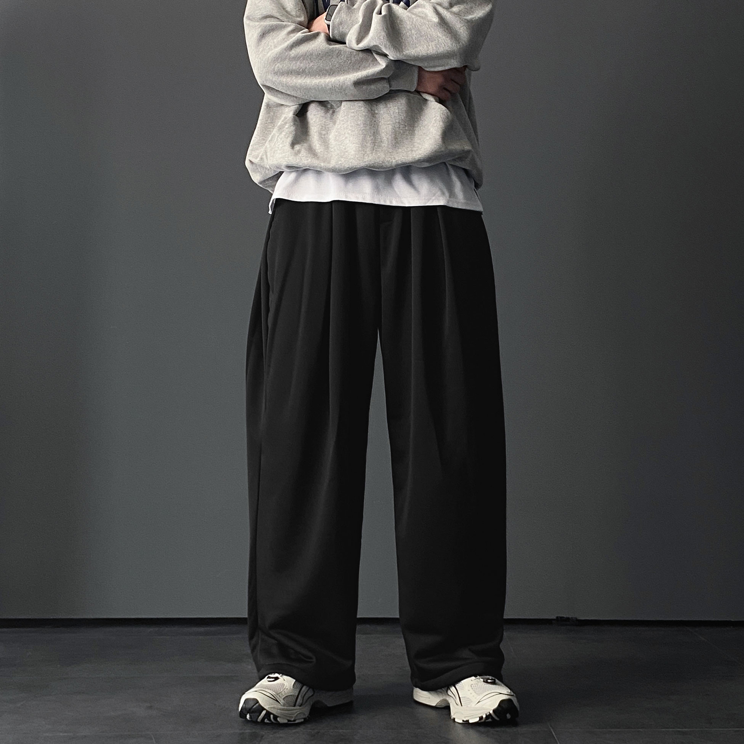 1+1 스웻팬츠 벌룬팬츠 남자와이드팬츠 - 상세 이미지 2