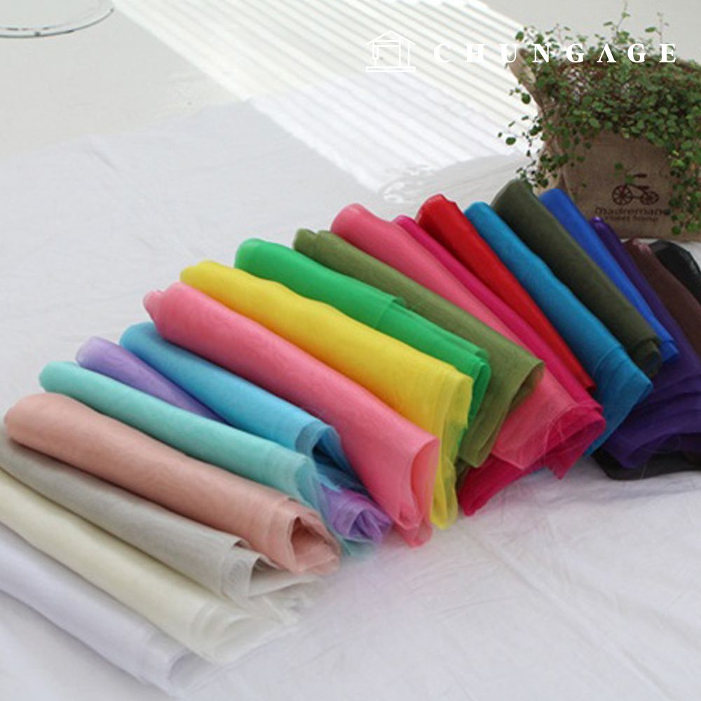 크리스탈 노방 망사 원단 한복원단 무대복 만들기 안감 레이스 천 대폭 오간자 20종 한마