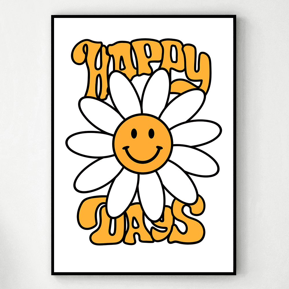 스마일 행복을 주는 인테리어 그림 액자 H A4