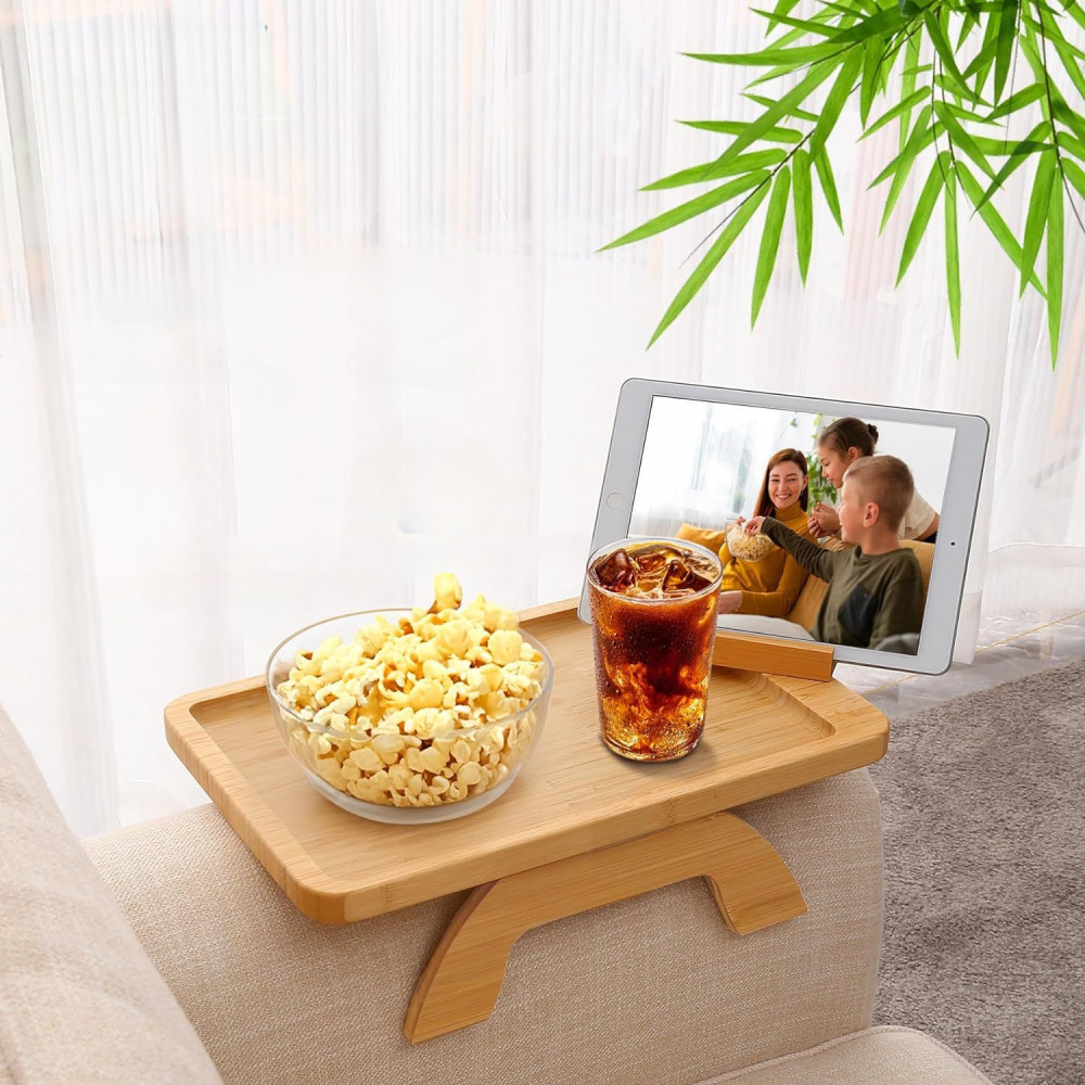 소파 팔걸이 테이블 쇼파 사이드 트레이 우드 선반