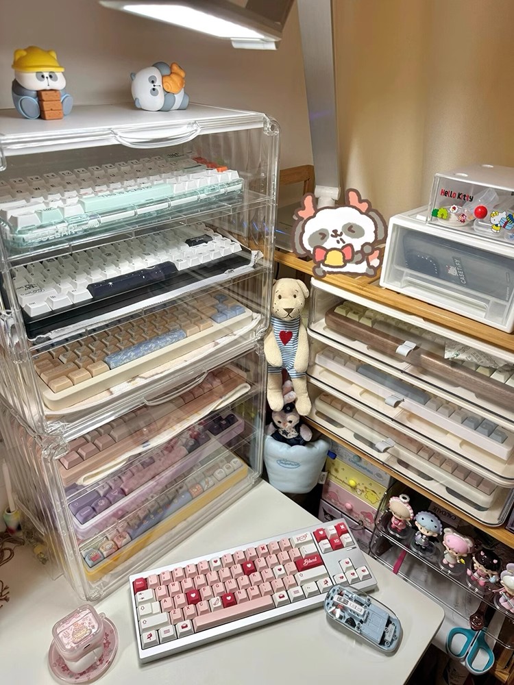 키보드보관함 투명 키보드 디스플레이 케이스 다층 전시대 1개 이미지 7