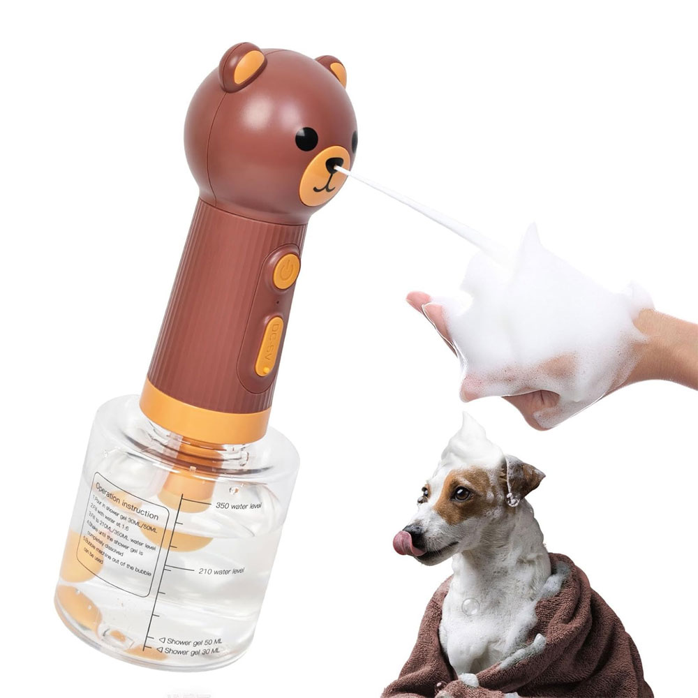 홀리타치 고양이 강아지 목욕거품기 버블 자동 거품기 곰돌이 - 상세 이미지 2
