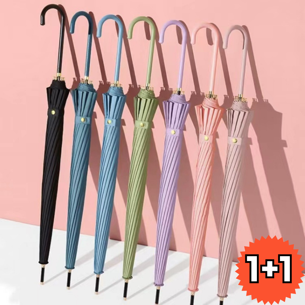 [1+1] 꾸르마켓 튼튼한 파스텔 솔리드 16살대 장우산 11개 색상
