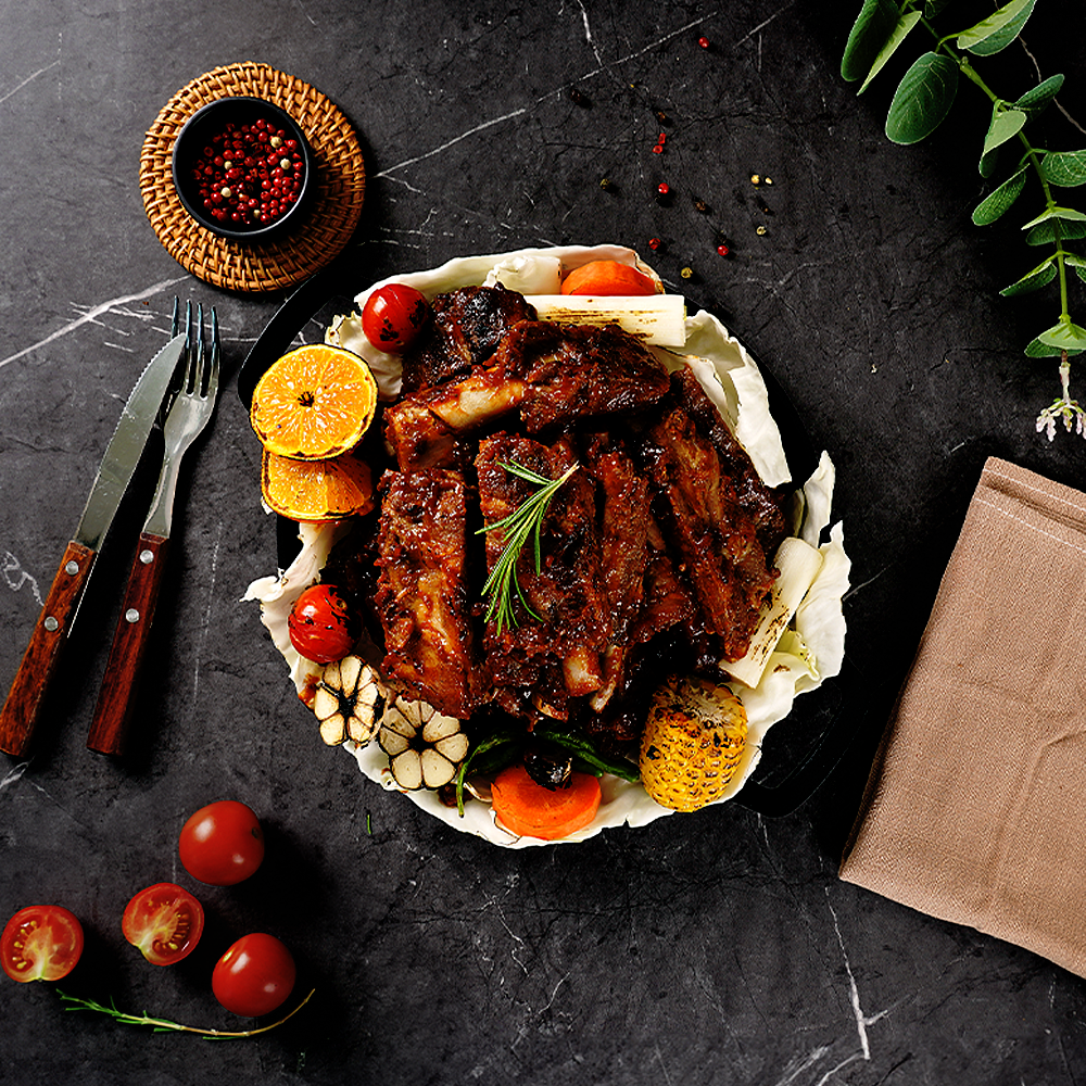 하이마블 인생폭립 바비큐 등갈비 양념폭립 바베큐 돼지갈비 홈파티 캠핑요리 500g, 1개