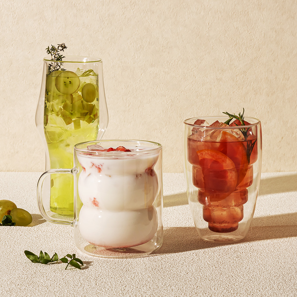 1+1 몬즈 더블월 이중내열 유리컵