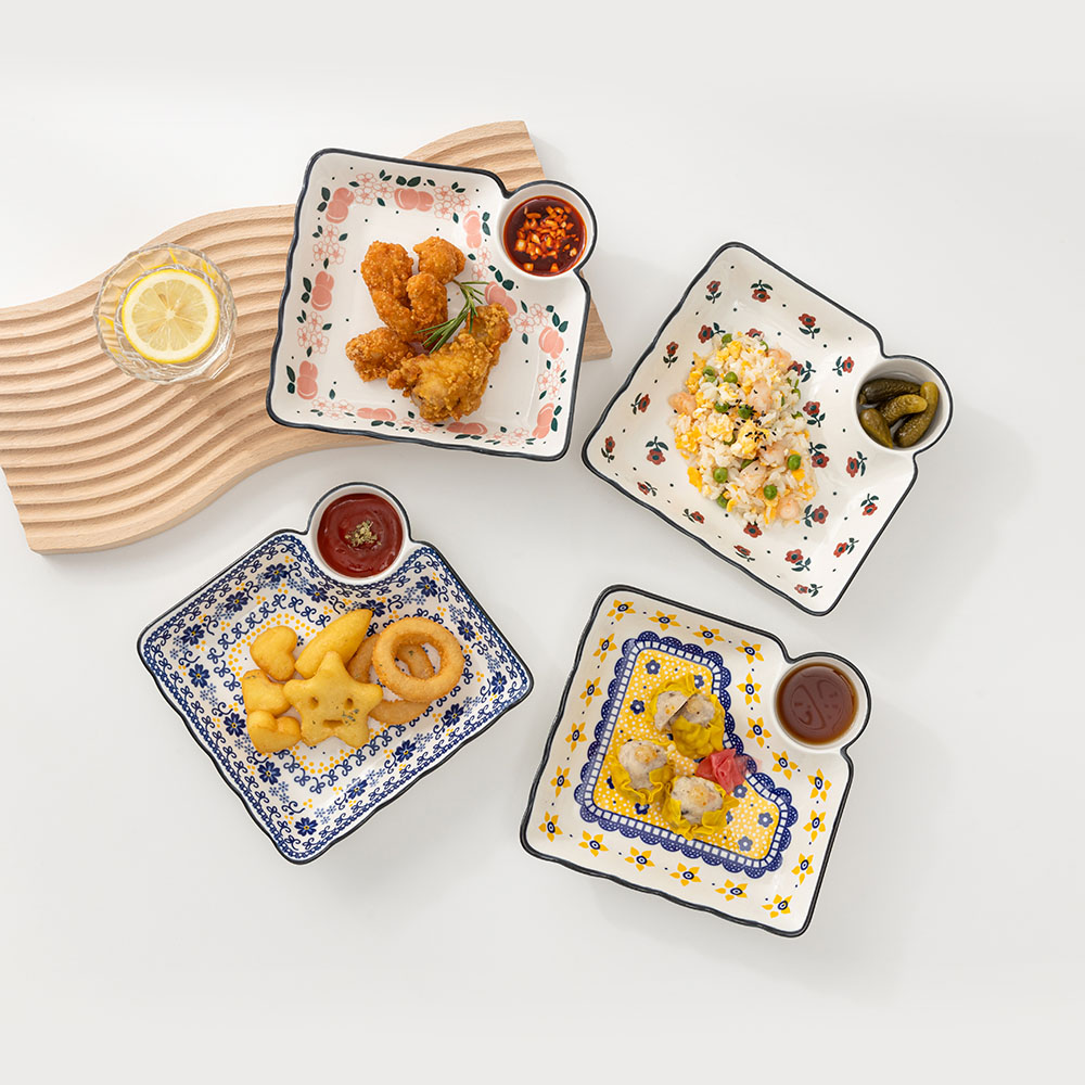 2+2 프라카 폴란드풍 도자기 만두접시 나눔접시 제품 이미지