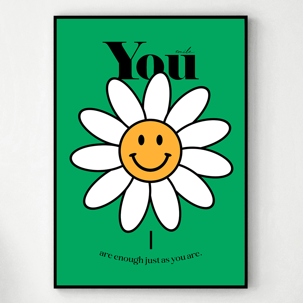 스마일 행복을 주는 인테리어 그림 액자 E A4