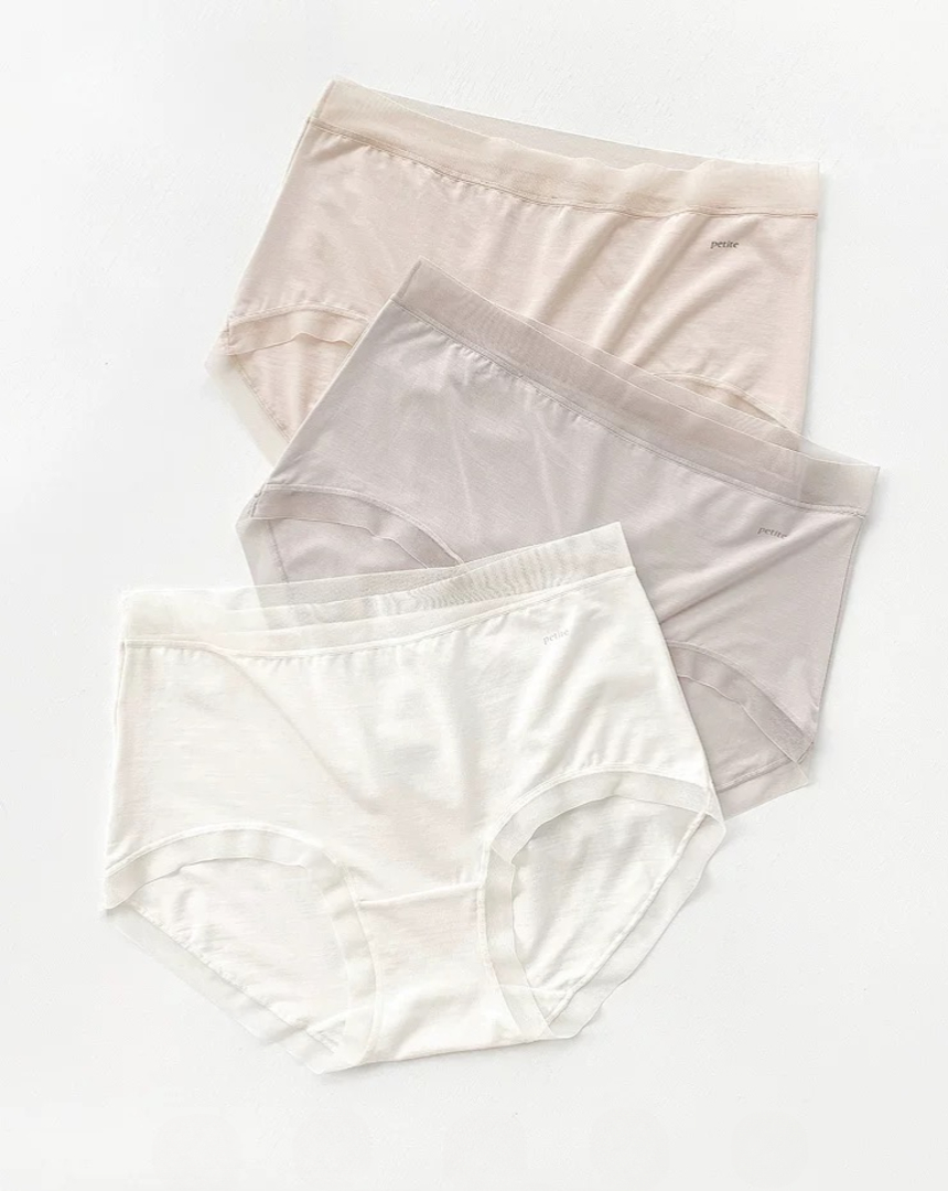 멜로루 80수 모달 안착팬티 레이스 데일리 여성 원사이즈 팬티(85-105) 3종 세트 제품 이미지