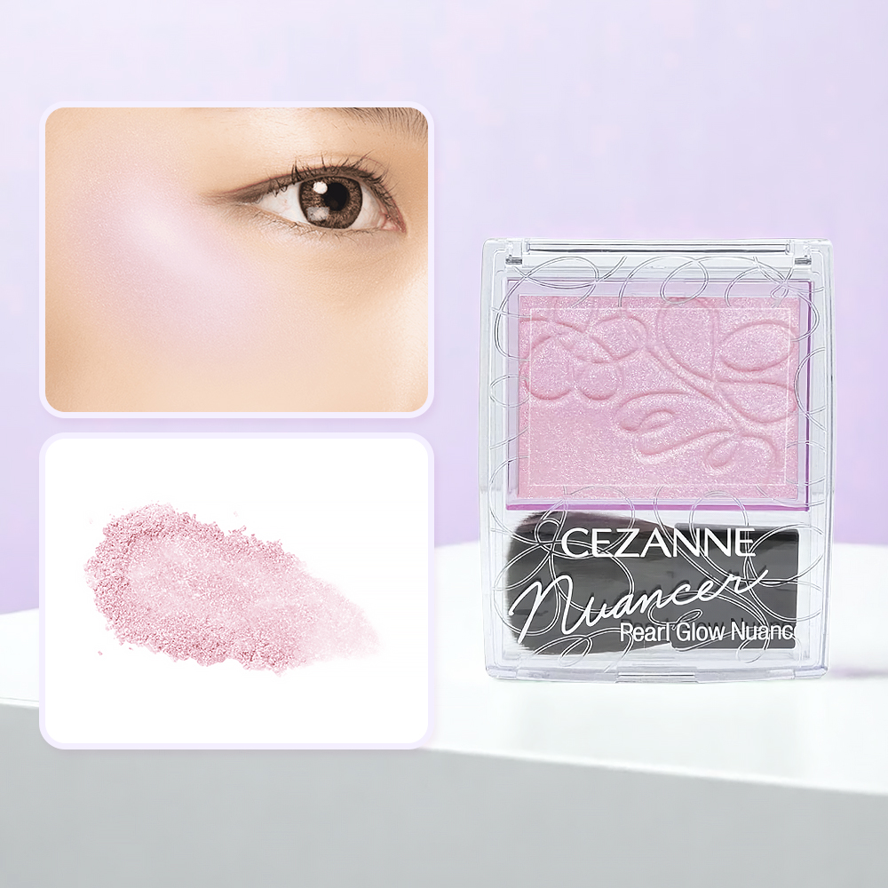 세잔느 펄 글로우 뉘앙서 하이라이터 치크 N2 라일락 무드, 2.4g - 메인 이미지