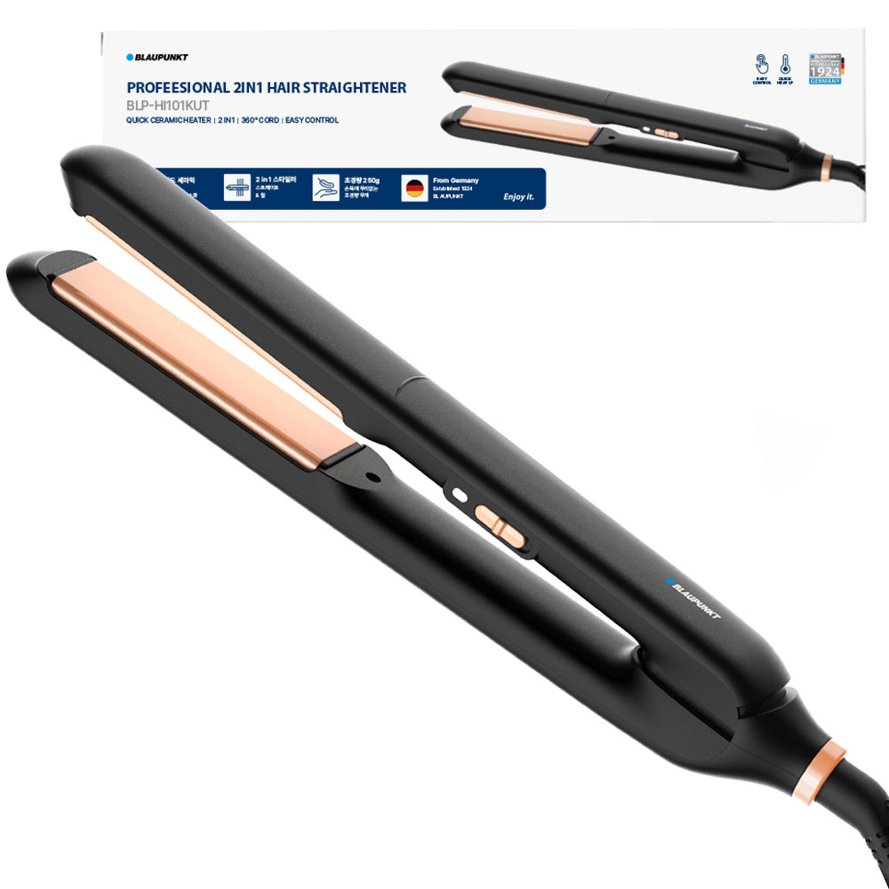 독일 블라우풍트 고밀도 세라믹 PTC 가열 360도 저중량 헤어스타일러 고데기 BLP-HI101KUT