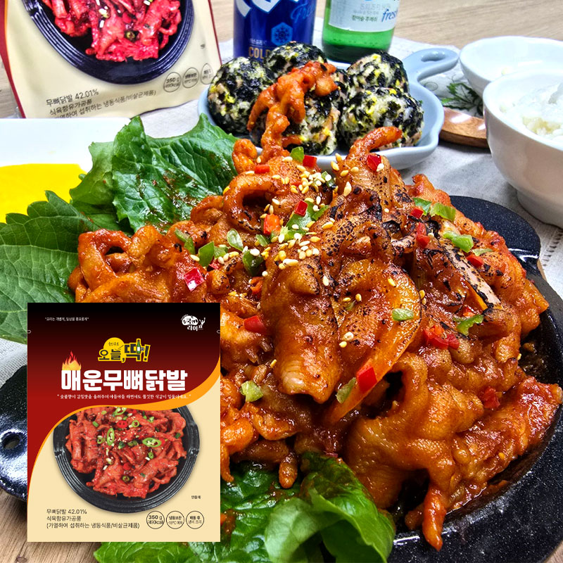 NEW 쿡앤라이프 매운맛 무뼈닭발 350g 고향식품 뼈없는닭발 밀키트 캠핑 음식 - 상품 이미지
