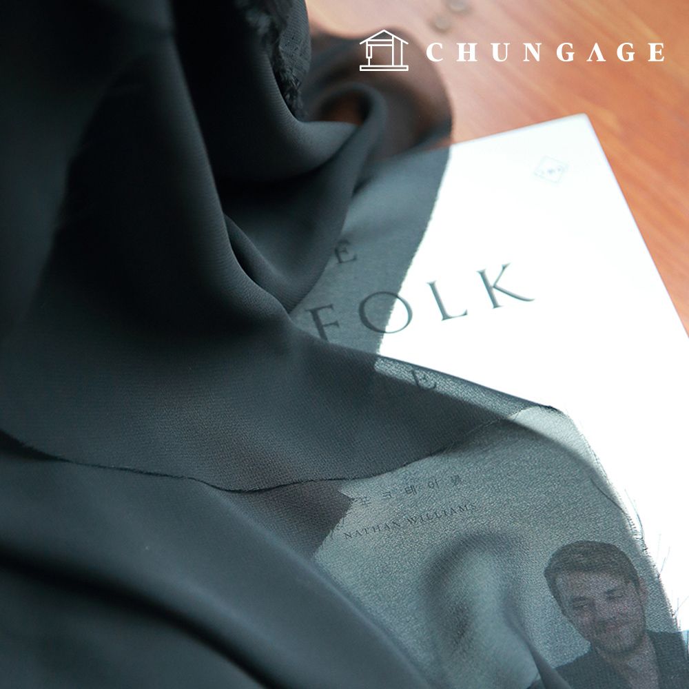 쉬폰원단 배경천 대폭 커튼 쉬폰 무지 차르르 3종