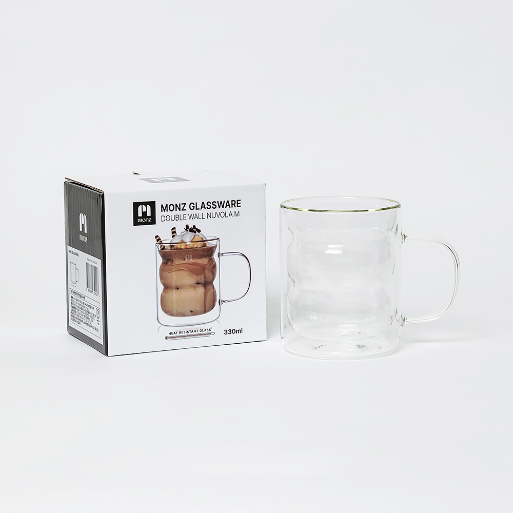 몬즈 더블월 내열유리 이중컵 누볼라 M 330ml - 상세 이미지 2