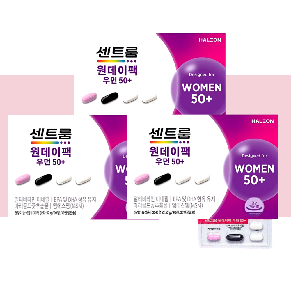 센트룸 원데이팩 우먼50 칼슘 루테인 오메가3 30정X3개